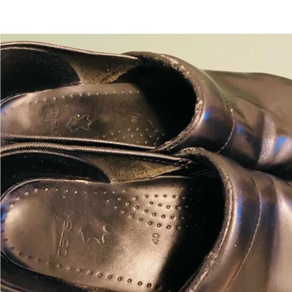 DANSKO Black Leather Professional Nurse Clogs - Picture 5 of 6
